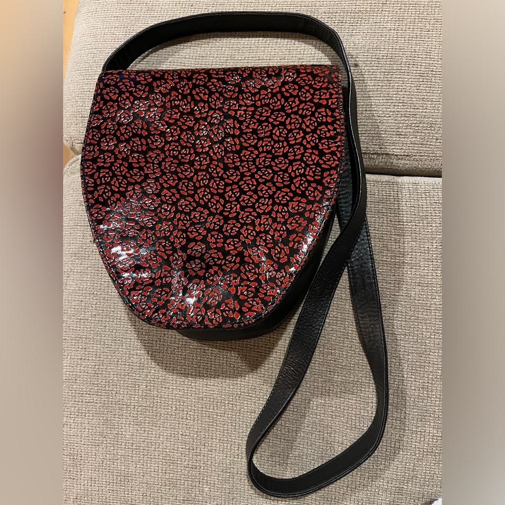 Vintage genuine, leather Crossbody bag. By Chris of New York.